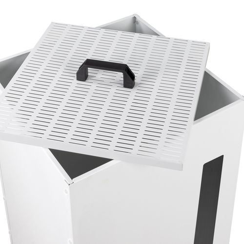 Réservoir à Granulés 45 Kg Blanc Rangement à Pellets 36 X 36 X 76 Cm