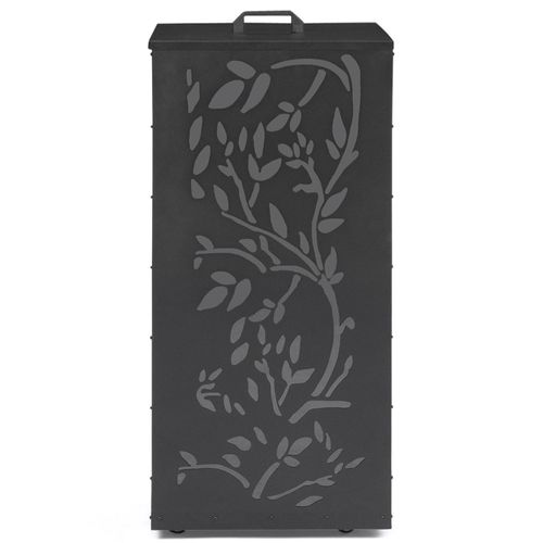 Réservoir à Granulés 45 Kg Noir Rangement à Pellets 36 X 36 X 76 Cm - Motif Floral