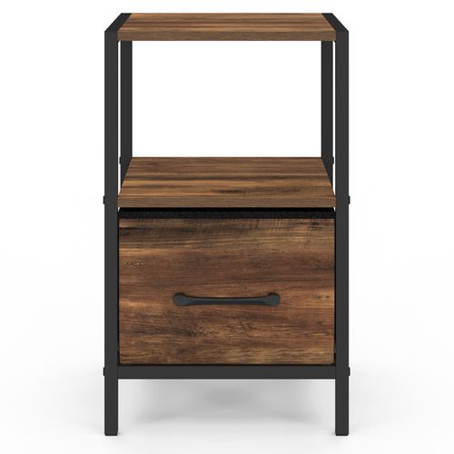 Lot De 2 Tables De Chevet Utah 1 Tiroir Et 1 Niche Effet Hawkins