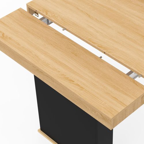 Table Console Extensible Eden 14 Personnes 300 Cm Bois Et Noir