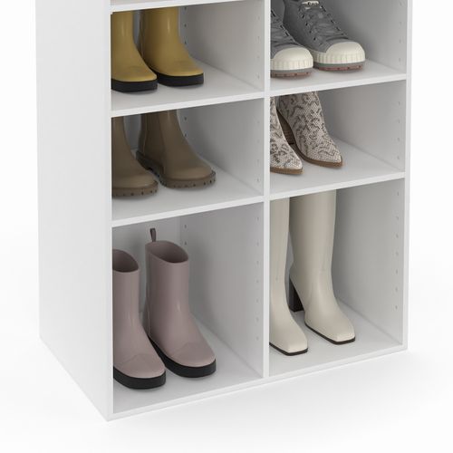 Etagère à Chaussures 16 Compartiments Blanc