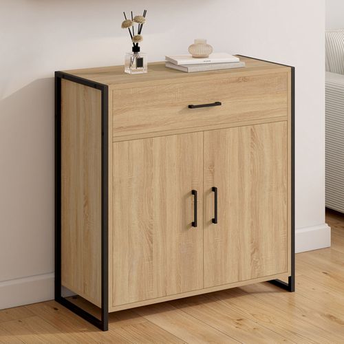 Armoire à Chaussures 12 Paires Luis 2 Portes Avec Tiroir Design Industriel