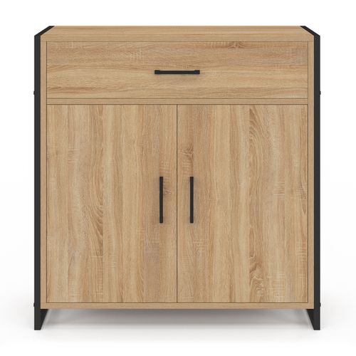 Armoire à Chaussures 12 Paires Luis 2 Portes Avec Tiroir Design Industriel