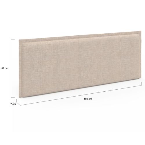Tête De Lit Suspendue Alhya 160 Cm En Tissu Beige Lin