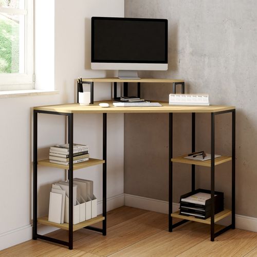 Bureau D'angle Detroit Gain De Place Bureau Informatique Avec Rangements