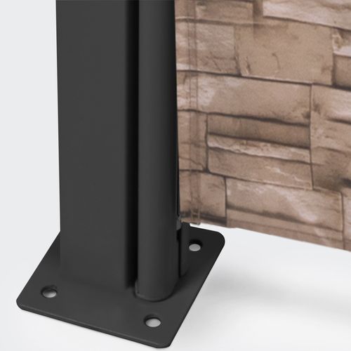 Paravent Extérieur Rétractable 180 X 400 Cm Motif Pierre Store Latéral