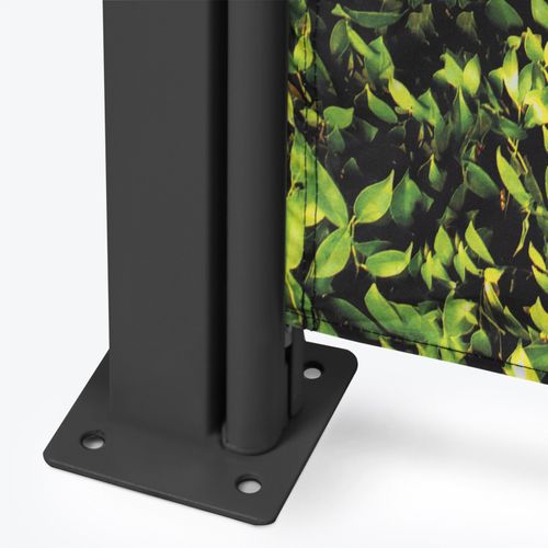 Paravent Extérieur Rétractable 180 X 400 Cm Imprimé Feuillage Store Latéral