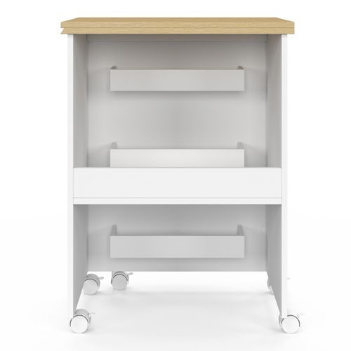 Table De Couture Pliable à Roulettes Meuble Pour Machine à Coudre Avec 4 Étagères