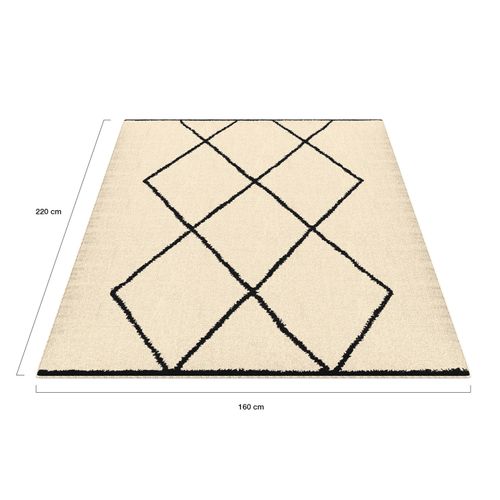 Tapis D'intérieur Rectangle Casa à Motifs Berbère 160 X 220 Cm