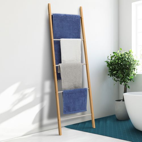Porte-serviettes Échelle 5 Niveaux Rita En Bambou