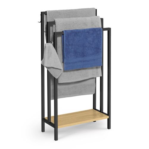 Porte-serviettes Sur Pied 3 Niveaux Detroit Avec Étagère Design Industriel