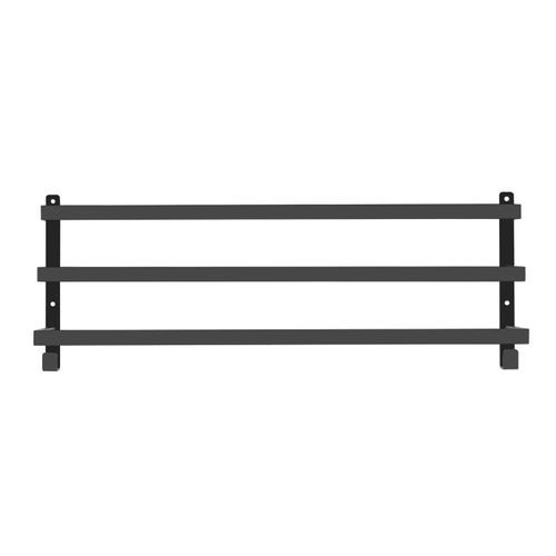 Porte-serviettes Mural 3 Niveaux Dallas Métal Noir Design Industriel