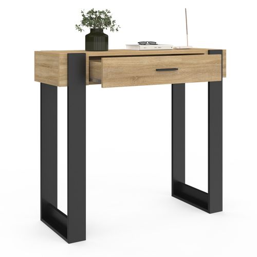 Console 1 Tiroir Phoenix Bois Et Noir