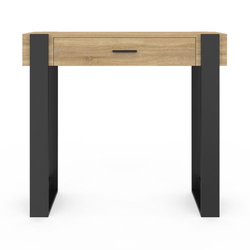 Console 1 Tiroir Phoenix Bois Et Noir