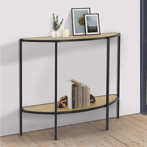 Console Demi-lune Detroit 1 Étagère Design Industriel
