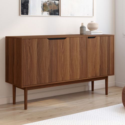 Buffet Vintage 140 Cm Viggo 3 Portes Effet Noyer