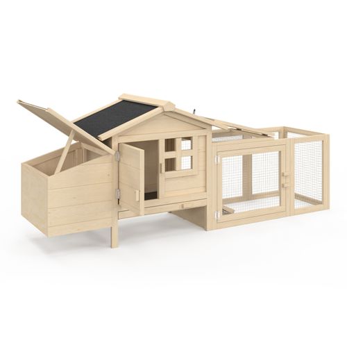 Poulailler Sur Pilotis Avec Enclos Et Pondoir En Bois