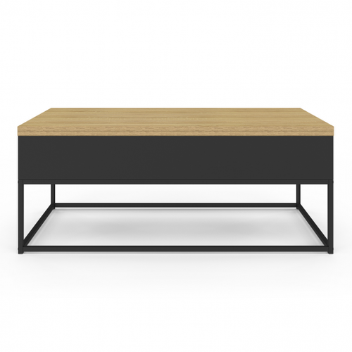 Table Basse Rectangulaire Relevable Convertible En Table à Manger Boston Design Industriel
