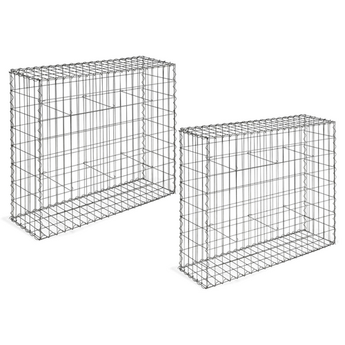 Lot De 2 Gabions Pour Pierre 100 X 30 X 80 Cm
