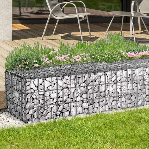 Lot De 2 Gabions Pour Pierre 100 X 30 X 30 Cm