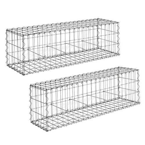 Lot De 2 Gabions Pour Pierre 100 X 30 X 30 Cm