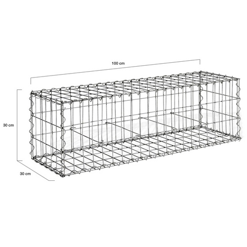 Lot De 2 Gabions Pour Pierre 100 X 30 X 30 Cm