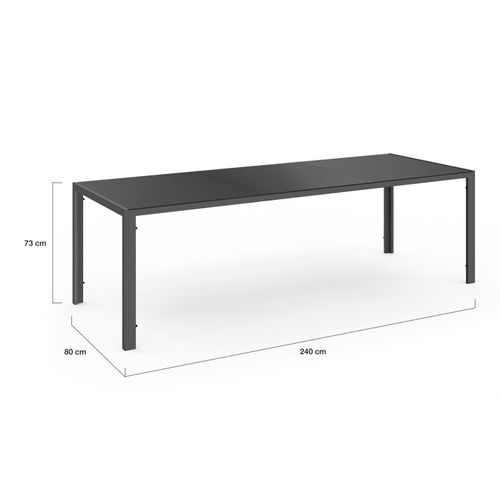 Salon De Jardin Madrid Table 240 Cm Et 10 Chaises Empilables Terracotta