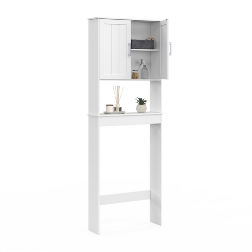 Meuble Étagère Dessus Wc Waldo Placard Bois Blanc