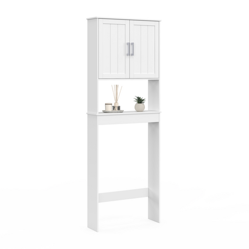 Meuble Étagère Dessus Wc Waldo Placard Bois Blanc
