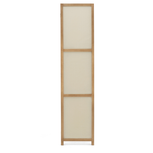 Paravent Intérieur Bois Et Tissu Beige