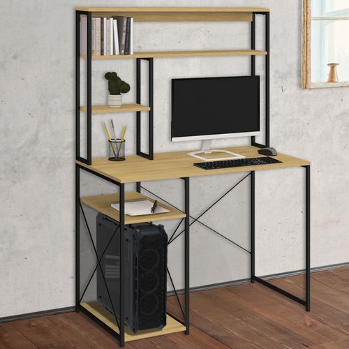 Bureau Avec Étagères De Rangement Detroit Design Industriel