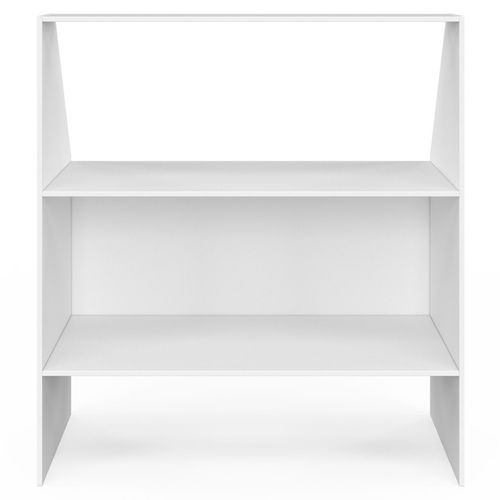 Bibliothèque Sous Pente 2 Niveaux Tomi 100 X 50 X 70/110 Cm Blanc