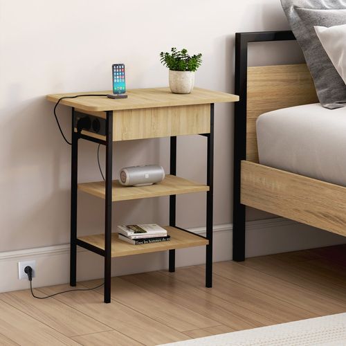 Table D'appoint - Chevet Avec Multiprise Detroit Design Industriel