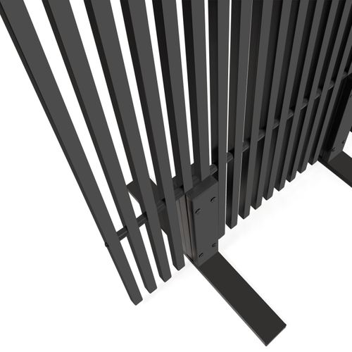 Lot De 2 Paravents Extérieurs Ajourés Claustra Décoratif 80 X 150 Cm Métal Gris Anthracite