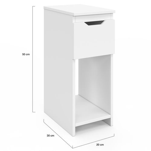 Lot De 2 Tables De Chevet Anouk 1 Tiroir Avec Niche Blanc