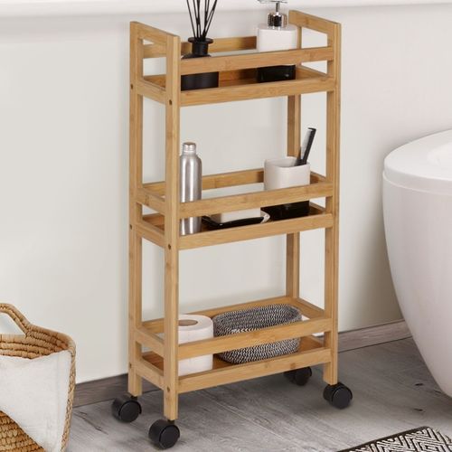 Desserte Bambou Bea Sur Roulettes 3 Niveaux