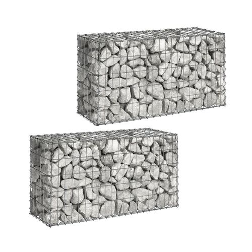 Lot De 2 Gabions Pour Pierre 100 X 30 X 50 Cm