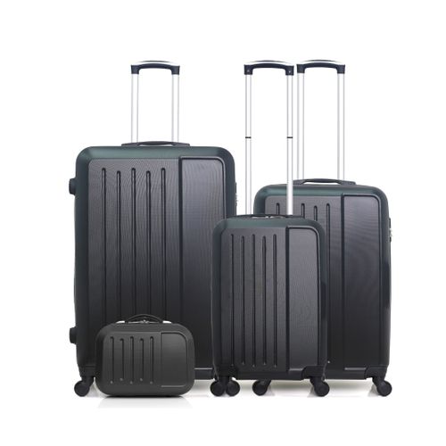 Set De 3 Valises Et Un Vanity Abs Vesuvio-c 4 Roues