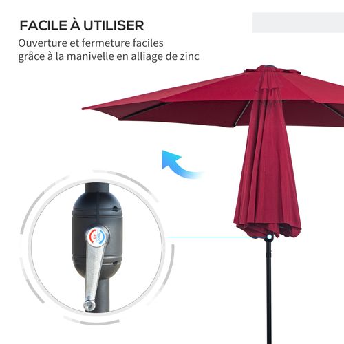 Parasol Octogonal Inclinable 3 M Métal