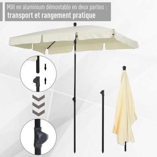 Parasol Rectangulaire Inclinable Diamètre 2 M