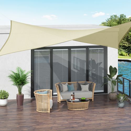 Voile D'ombrage Carré 3 X 3 M Crème
