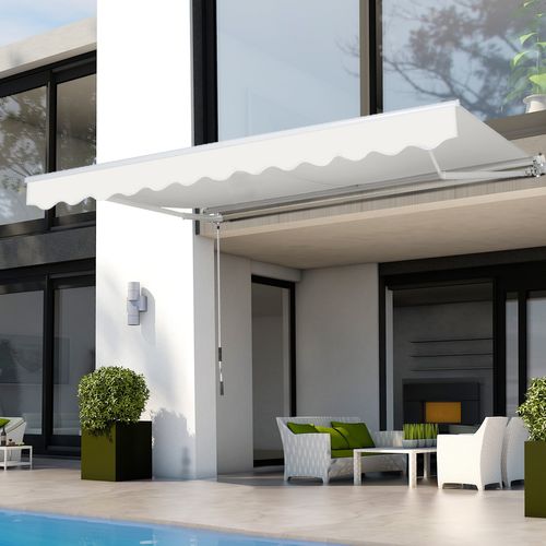 Store Banne Manuel Rétractable Alu. Polyester