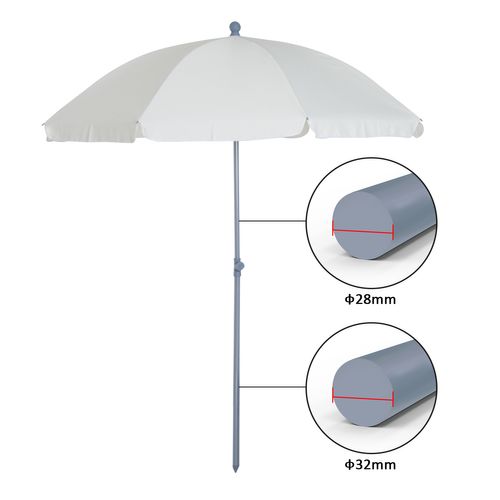 Parasol Inclinable Octogonal D. 2,2 X 2,3 H M Crème
