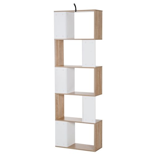 Étagère Contemporaine S 60l X 24l X 185h Cm Chêne Blanc