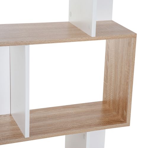 Étagère Contemporaine S 60l X 24l X 185h Cm Chêne Blanc