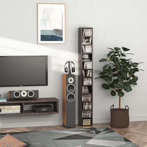 Étagère Colonne Range-cd Dim. 21l X 20l X 175h Cm