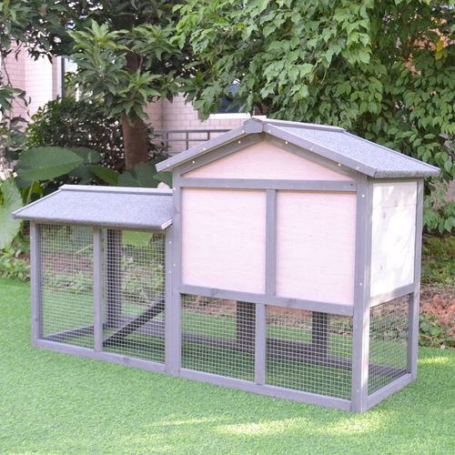 Clapier Cage à Lapins Rongeurs Gris Blanc