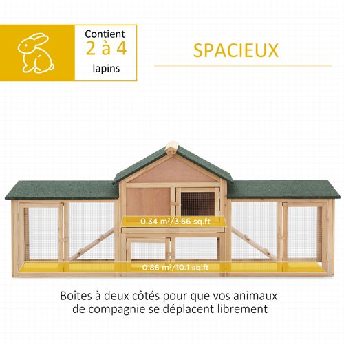 Clapier Cage à Lapins Rongeurs XXL