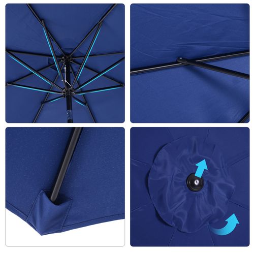 Parasol Octogonal Inclinable 3 M Métal Polyester 180 G/m134