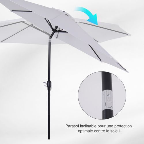 Parasol Octogonal Inclinable 3 M Métal